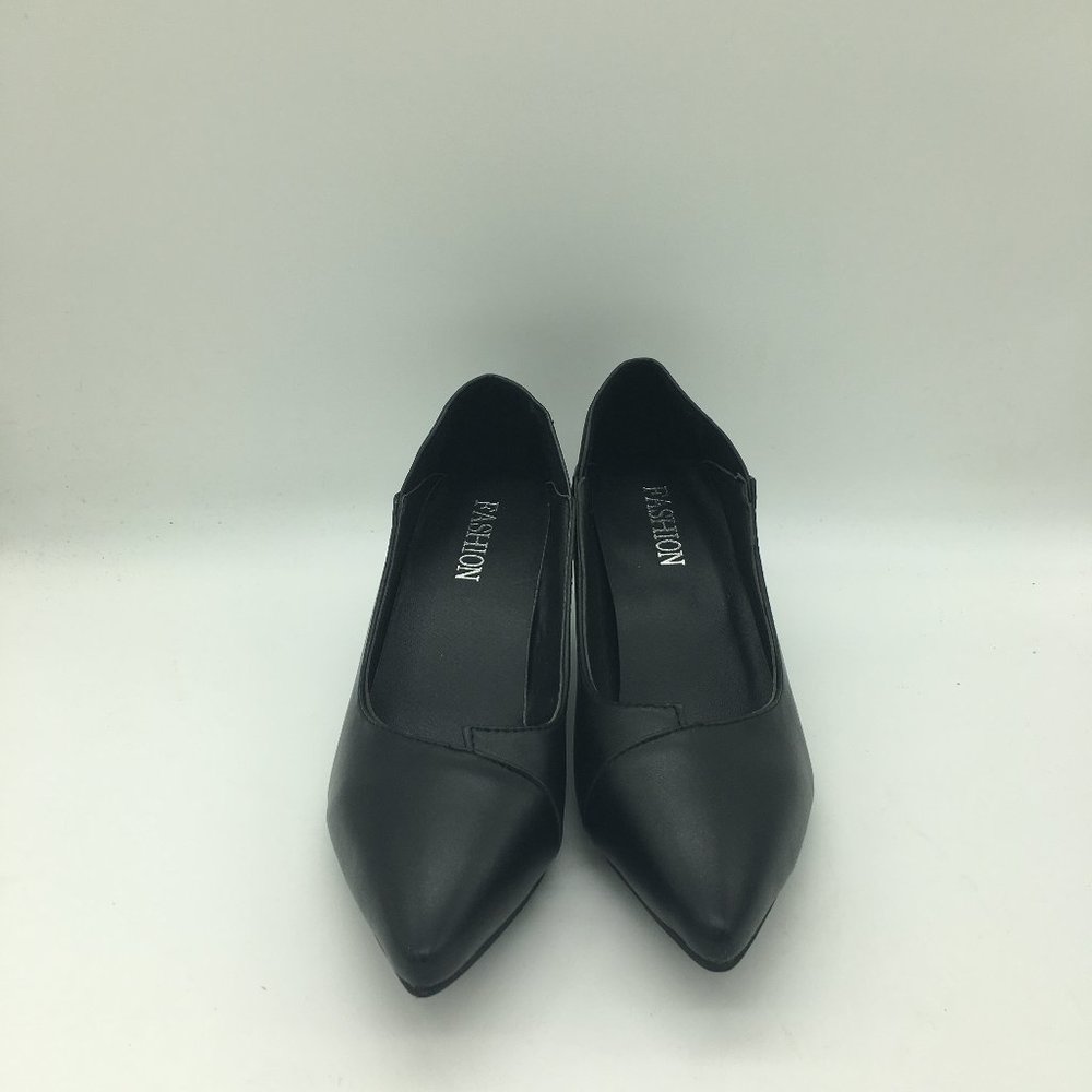 Black Kitten Heel, Size 8